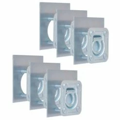 VidaXL Anneau d'arrimage pour remorque 6 pcs Acier galvanisé 2000 kg