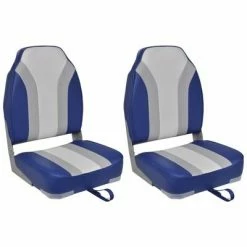 VidaXL Chaises pliables de bateau 2 pcs Haut dossier