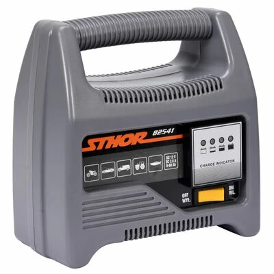 Sthor Chargeur de batterie avec LED 12V 4A 60Ah 3 Sthor Chargeur de batterie avec LED 12V 4A 60Ah