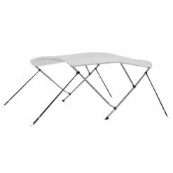 VidaXL Auvent bimini à 3 arceaux Blanc 183x140x137 cm