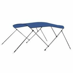 VidaXL Auvent bimini à 3 arceaux Bleu 183x140x137 cm