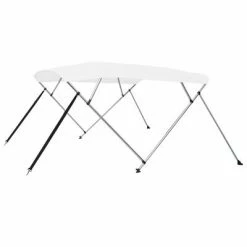 VidaXL Auvent Bimini à 4 arceaux Blanc 243x180x137 cm