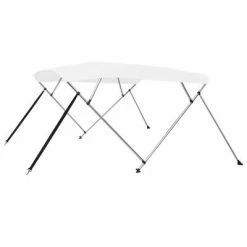 VidaXL Auvent Bimini à 4 arceaux Blanc 243x196x137 cm