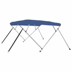 VidaXL Auvent Bimini à 4 arceaux Bleu 243x180x137 cm