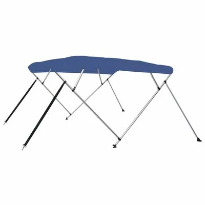 VidaXL Auvent Bimini à 4 arceaux Bleu 243x180x137 cm 3 VidaXL Auvent Bimini à 4 arceaux Bleu 243x180x137 cm