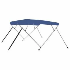 VidaXL Auvent Bimini à 4 arceaux Bleu 243x196x137 cm