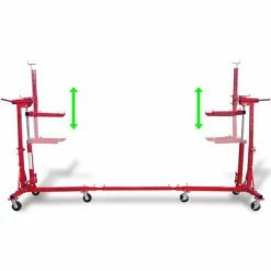 VidaXL Support de levage auto Rouge -Entretien véhicules Soldes image 2 141966