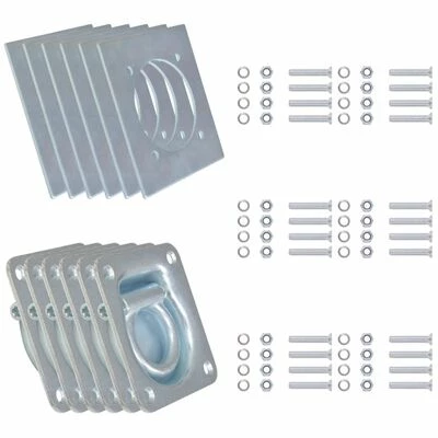 VidaXL Anneau d'arrimage pour remorque 6 pcs Acier galvanisé 2000 kg 4 VidaXL Anneau d'arrimage pour remorque 6 pcs Acier galvanisé 2000 kg – Image 2