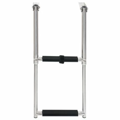 VidaXL Échelle d'embarquement pliable 2 marches Acier inoxydable 4 VidaXL Échelle d'embarquement pliable 2 marches Acier inoxydable – Image 2