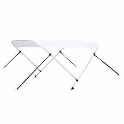 VidaXL Auvent bimini à 2 arceaux Blanc 150x120x110 cm