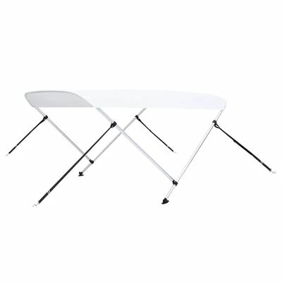 VidaXL Auvent bimini à 2 arceaux Blanc 180x150x110 cm 3 VidaXL Auvent bimini à 2 arceaux Blanc 180x150x110 cm