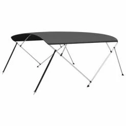 VidaXL Auvent Bimini à 4 arceaux Anthracite 243x(230-244)x137 cm