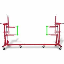 VidaXL Support de levage auto Rouge -Entretien véhicules Soldes image 3 141966