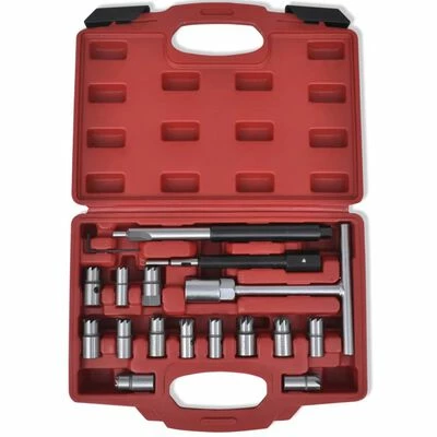 VidaXL Ensemble de couteau de siège d'injecteur diesel 17 pcs 5 VidaXL Ensemble de couteau de siège d'injecteur diesel 17 pcs – Image 3