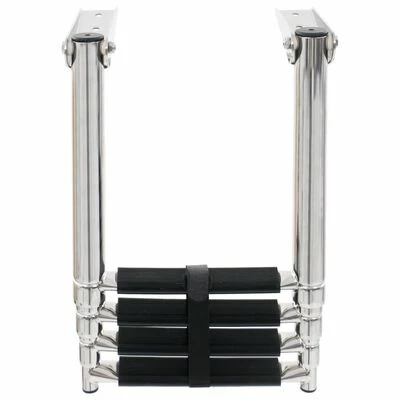 VidaXL Échelle d'embarquement pliable 4 marches Acier inoxydable 5 VidaXL Échelle d'embarquement pliable 4 marches Acier inoxydable – Image 3