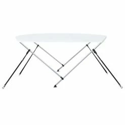 VidaXL Auvent bimini à 2 arceaux Blanc 180x130x110 cm -Entretien véhicules Soldes image 4 93124