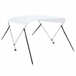 VidaXL Auvent bimini à 2 arceaux Blanc 150x120x110 cm -Entretien véhicules Soldes image 5 93123