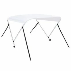 VidaXL Auvent bimini à 2 arceaux Blanc 180x130x110 cm -Entretien véhicules Soldes image 5 93124