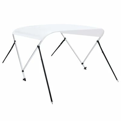VidaXL Auvent bimini à 2 arceaux Blanc 180x150x110 cm 7 VidaXL Auvent bimini à 2 arceaux Blanc 180x150x110 cm – Image 5
