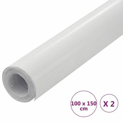 VidaXL Films 4D de voiture 2 pcs Blanc 100x150 cm 8 VidaXL Films 4D de voiture 2 pcs Blanc 100x150 cm – Image 6