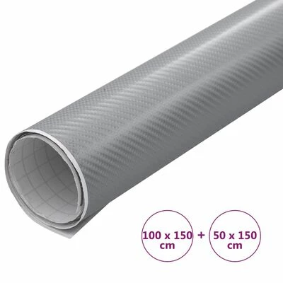 VidaXL Films 4D de voiture 2 pcs Argenté 100x150 cm+50x150 cm 8 VidaXL Films 4D de voiture 2 pcs Argenté 100x150 cm+50x150 cm – Image 6